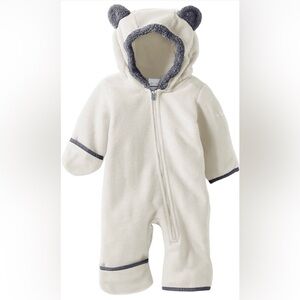 Columbia Cream and Gray Baby Bunting